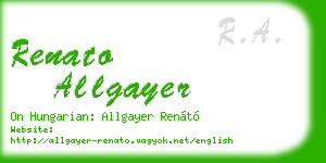 renato allgayer business card